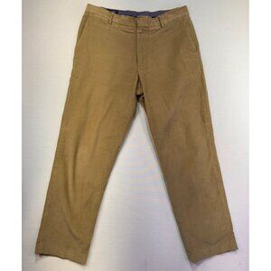 Lands End Mens Traditional Fit Corduroy Pants Size 34 Tan Brown